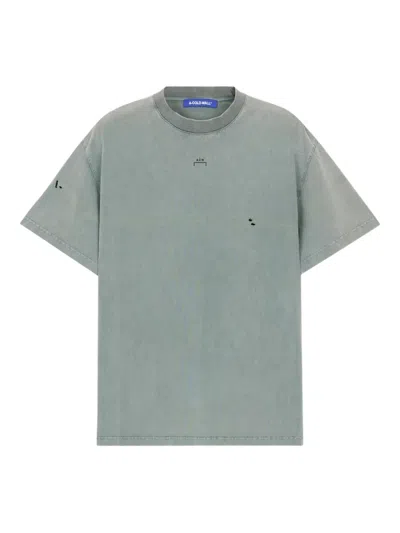 A-cold-wall* Distressed Cotton T-shirt In Gray