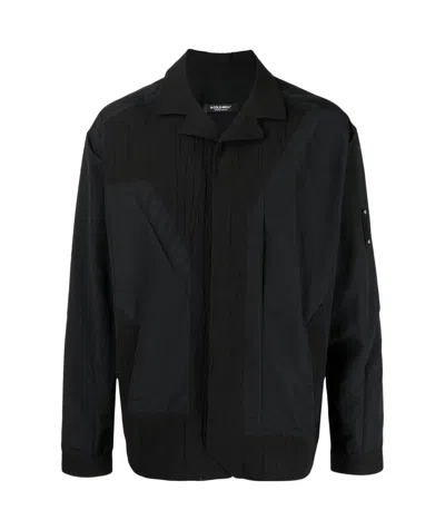 A-cold-wall* Dual-texture Long-sleeve Shirt In Black