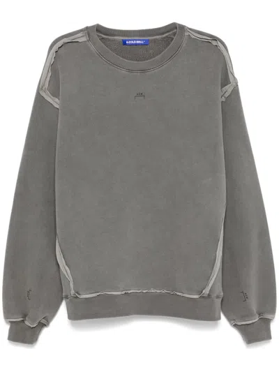 A-cold-wall* Gray Facade Sweatshirt In Black Onyx
