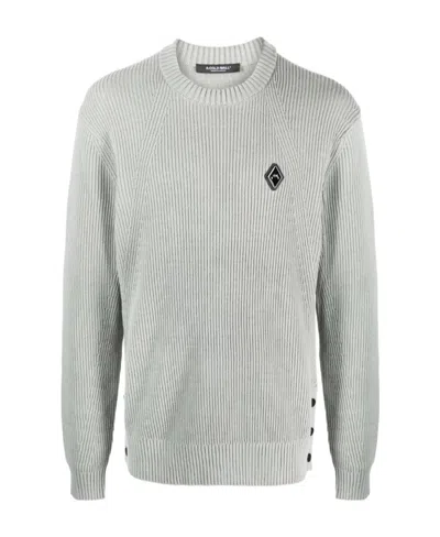 A-cold-wall* Fisherman's-knit Jumper In Gray