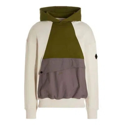 A-cold-wall* Flap-pocket Panelled Hoodie 'off White' In Nude