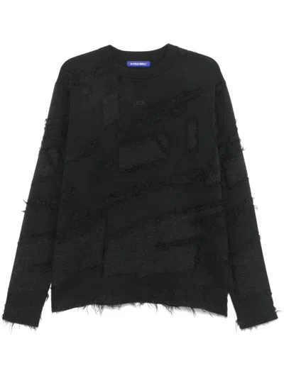 A-cold-wall* Black Frontage Sweater In Black Onyx