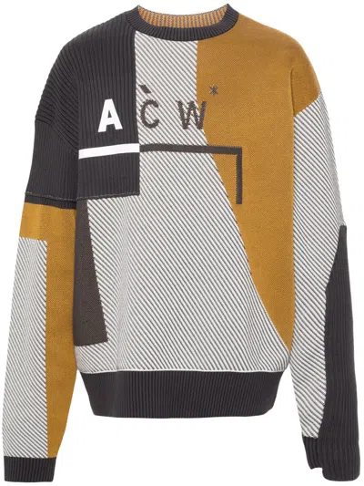 A-COLD-WALL* GEOMETRIC-INTARSIA "BONE" SWEATER