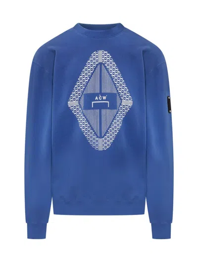 A-cold-wall* Gradient Logo-print Sweatshirt In Blue