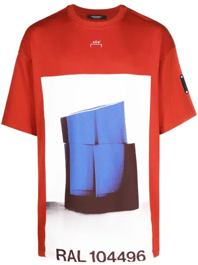 A-cold-wall* Graphic-print Short-sleeve T-shirt In Red