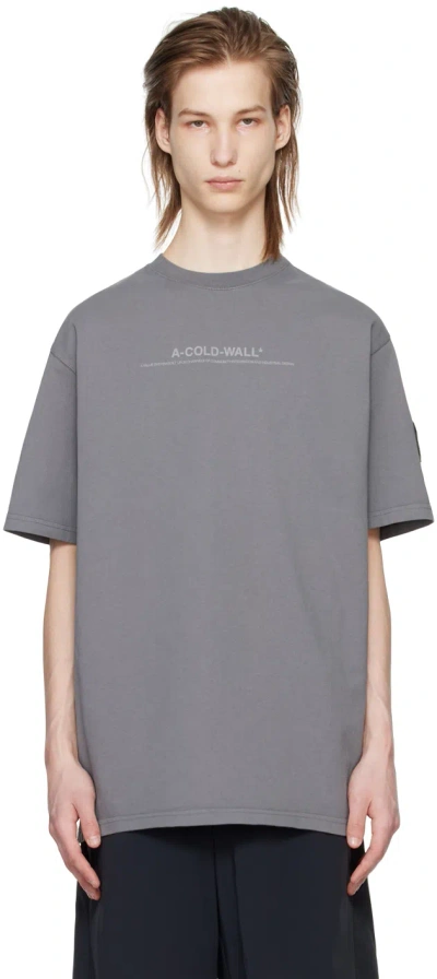 A-cold-wall* Grey Discourse T-shirt In Slate