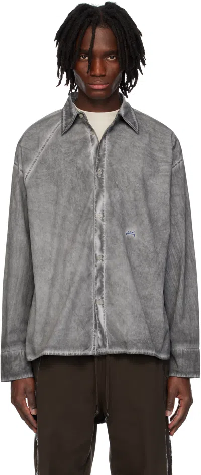A-cold-wall* Gray Dissect Shirt In Grey Slate