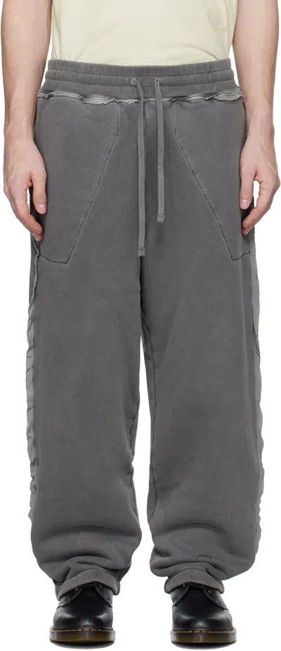 A-cold-wall* Gray Facade Sweatpants In Black Onyx