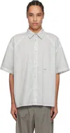 A-cold-wall* Millbank Short Sleeve Shirt In Grey Stone