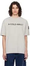 A-cold-wall* A Cold Wall Overdye Logo T-shirt In Cement