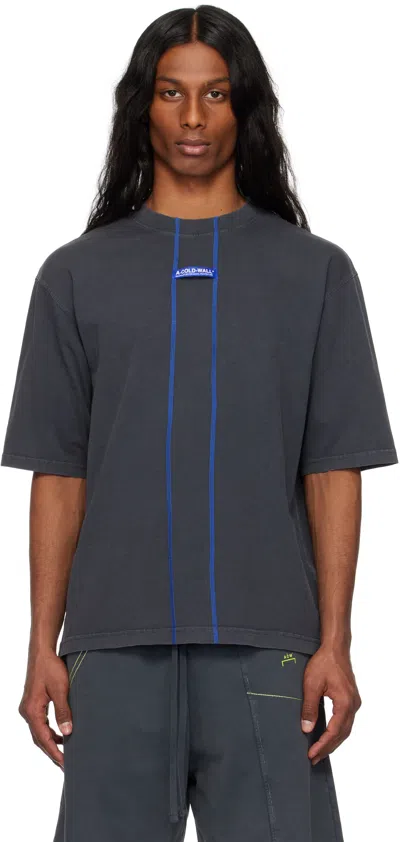 A-cold-wall* Gray Schema T-shirt In Black Onyx