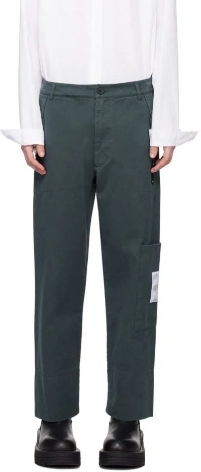 A-cold-wall* Green Uniform Cargo Trousers In Slate