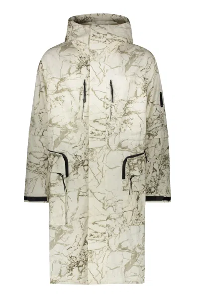 A-cold-wall* Hooded Cotton Parka In Cream