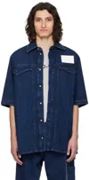 A-cold-wall* A Cold Wall Discourse Cotton Denim Shirt In Indigo