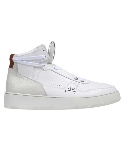 A-cold-wall* Leather High-top Sneakers In White