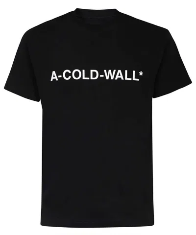 A-cold-wall* Logo Cotton T-shirt In Black