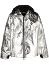 A-cold-wall* Logo-plaque Reflective Hooded Jacket In Silver