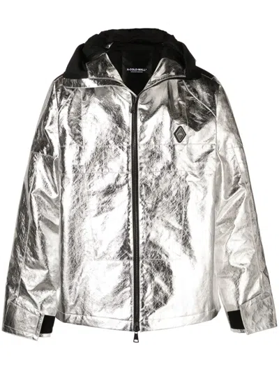 A-cold-wall* Logo-plaque Reflective Hooded Jacket In Silver