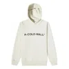 A-cold-wall* Logo Popover Hoodie 'bone White' In Neutral