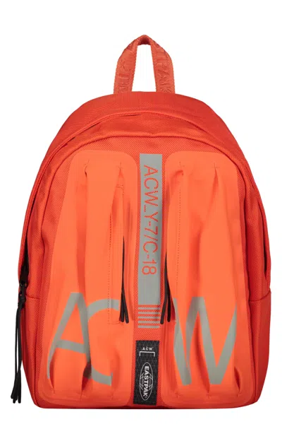 A-cold-wall* Logo Print Backpack In Orange