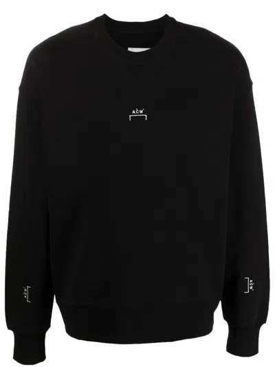 A-cold-wall* Logo-print Crew Neck Sweatshirt In Schwarz