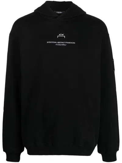 A-cold-wall* Logo-print Hooded Sweatshirt In Black