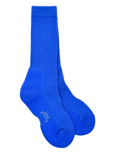 A-cold-wall* Logo-print Socks In Blue