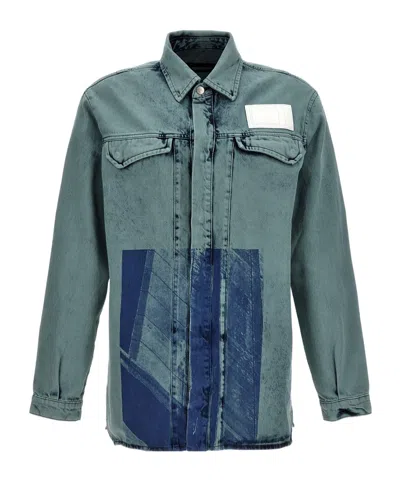 A-COLD-WALL* A-COLD-WALL* LOGO PRINT DENIM SHIRT