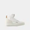 A-cold-wall* Logo-print Leather Hi-top Sneakers In Beige