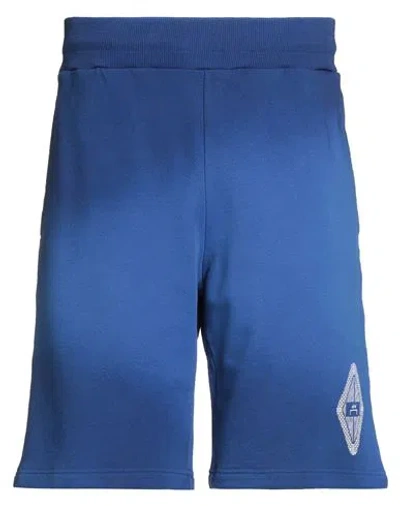 A-cold-wall* Man Shorts & Bermuda Shorts Blue Size S Cotton, Elastane