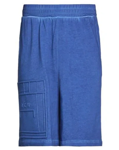 A-cold-wall* Man Shorts & Bermuda Shorts Bright Blue Size M Cotton