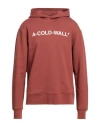 A-cold-wall* Man Sweatshirt Rust Size S Cotton, Elastane In Red