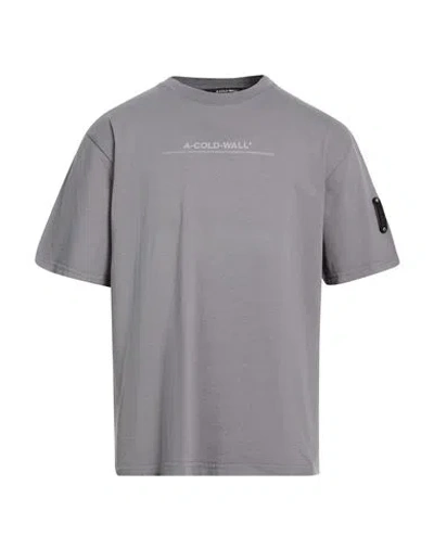 A-cold-wall* Man T-shirt Grey Size M Cotton, Elastane In Gray