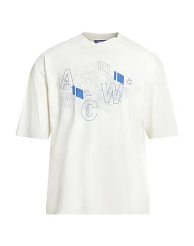 A-cold-wall* Man T-shirt Ivory Size Xl Cotton, Elastane In White