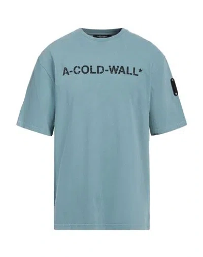 A-cold-wall* Overdye Logo-print T-shirt In Blue