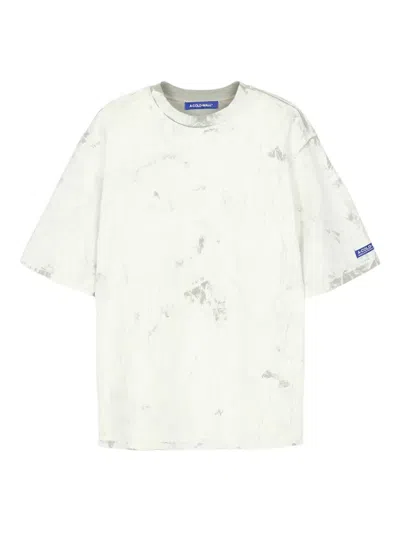 A-cold-wall* Marble-effect Cotton T-shirt In White