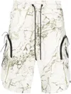 A-cold-wall* Marble-print Shorts In Nude