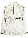 A-cold-wall* Marble-print Zip-up Jacket In Neutrals