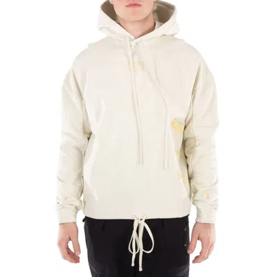 A-cold-wall* A Cold Wall Men's Beige Shroud Cotton Hoodie In White