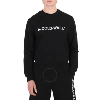 A-cold-wall* A Cold Wall Men's Black Essential Logo Crew Sweater