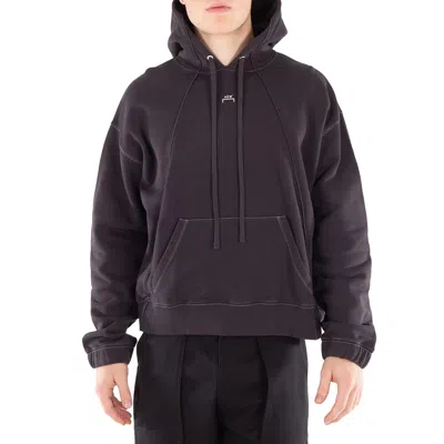 A-cold-wall* A Cold Wall Men's Black Millbank Cotton Hoodie In Burgundy