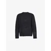 A-cold-wall* A Cold Wall Mens Black Onyx Crewneck Embroidered-branding Wool Jumper In Black Onyx
