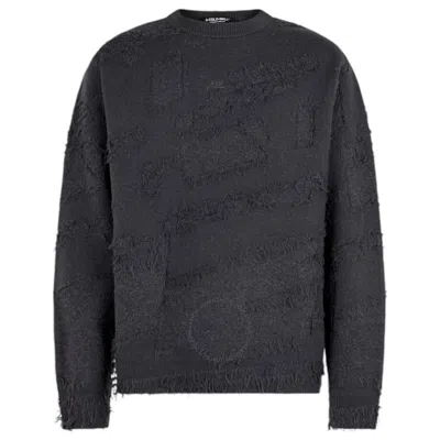 A-COLD-WALL* A COLD WALL MEN'S BLACK WOOLEN FRONTAGE JUMPER