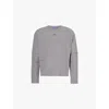 A-cold-wall* A Cold Wall Mens Grey Slate Embroidered-branding Brushed-texture Regular-fit Wool-blend Jumper In Grey Slate
