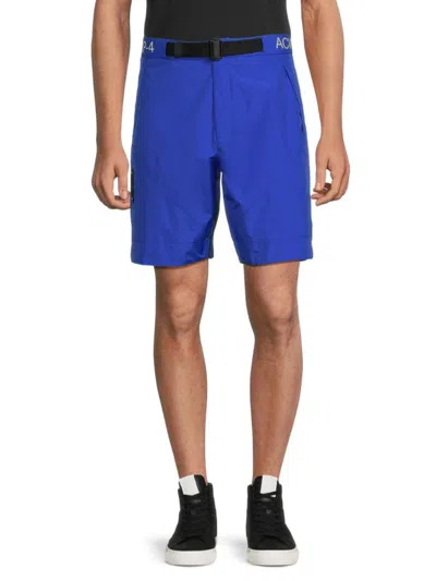 A-cold-wall* * Men's Logo Belted Shorts In Blue