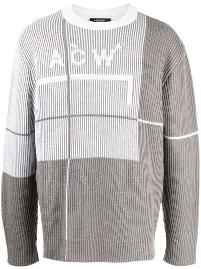 A-cold-wall* Grid Crew-neck Jumper In Grey