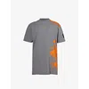 A-COLD-WALL* A COLD WALL MENS SLATE BRUSHSTROKE GRAPHIC-PRINT COTTON-JERSEY T-SHIRT