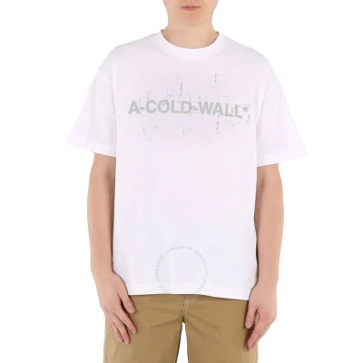 A-cold-wall* A Cold Wall Men's White Logo-print T-shirt