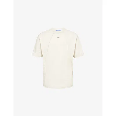 A-cold-wall* Mens Millbank Relaxed-fit Cotton-jersey T-shirt Beige Xl