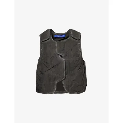 A-cold-wall* Mens Form Padded Woven Gilet Black Xl